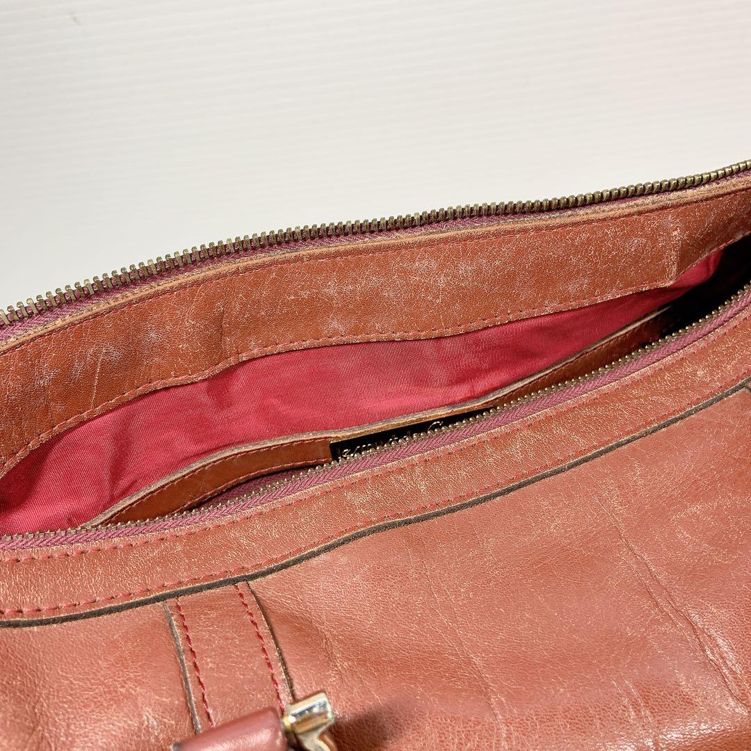 Cartier カルティエ　ミニボストンバッグ　マストライン　レザー　南京錠