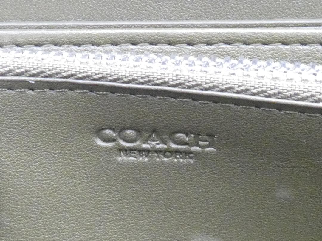 【新品】COACH コーチ ラウンド 長財布 C4451 ウォレット カーキ系