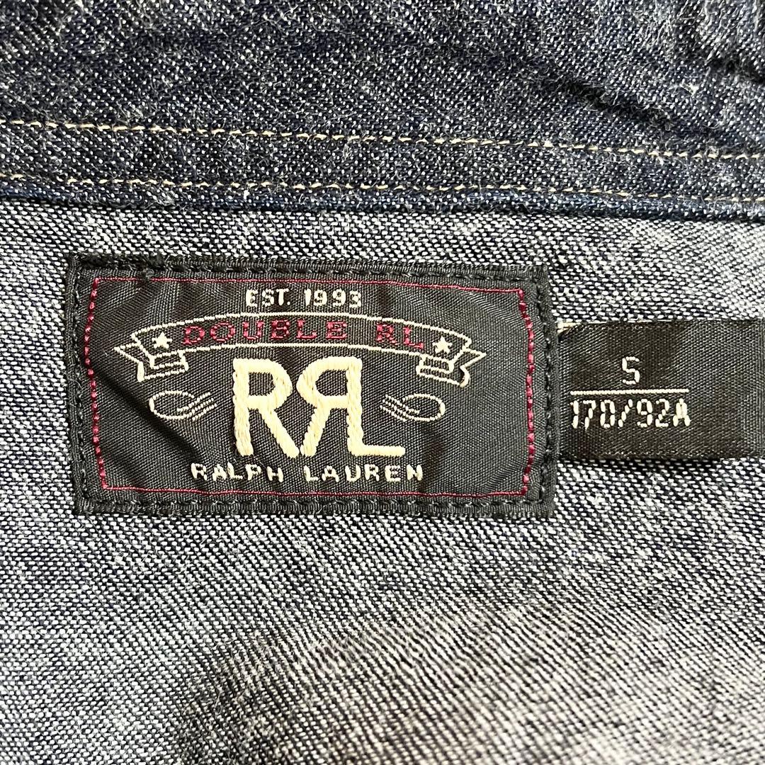 【美品】RRL コンチョボタン デニムウエスタンシャツ