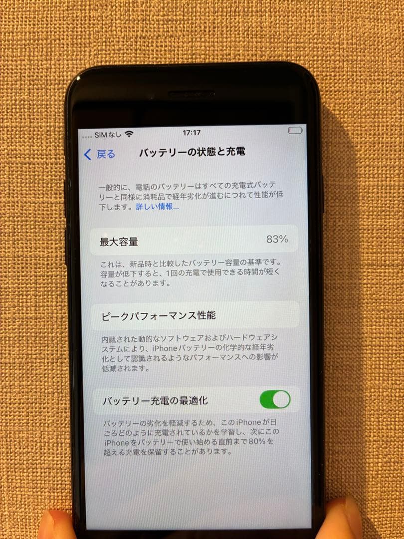 iPhoneSE (第二世代) ブラック　充電ケーブル