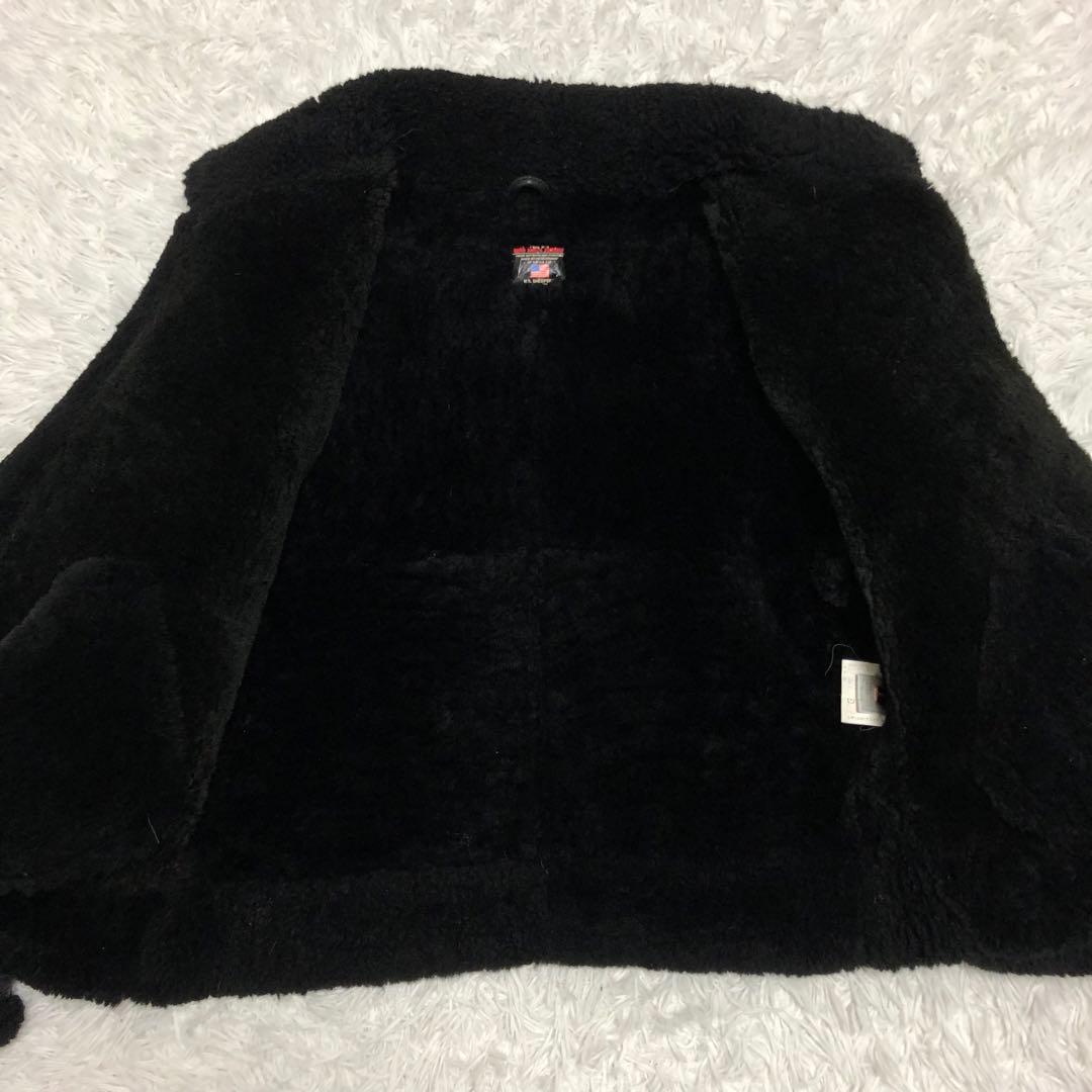 ムートンジャケット　b3 黒　羊革