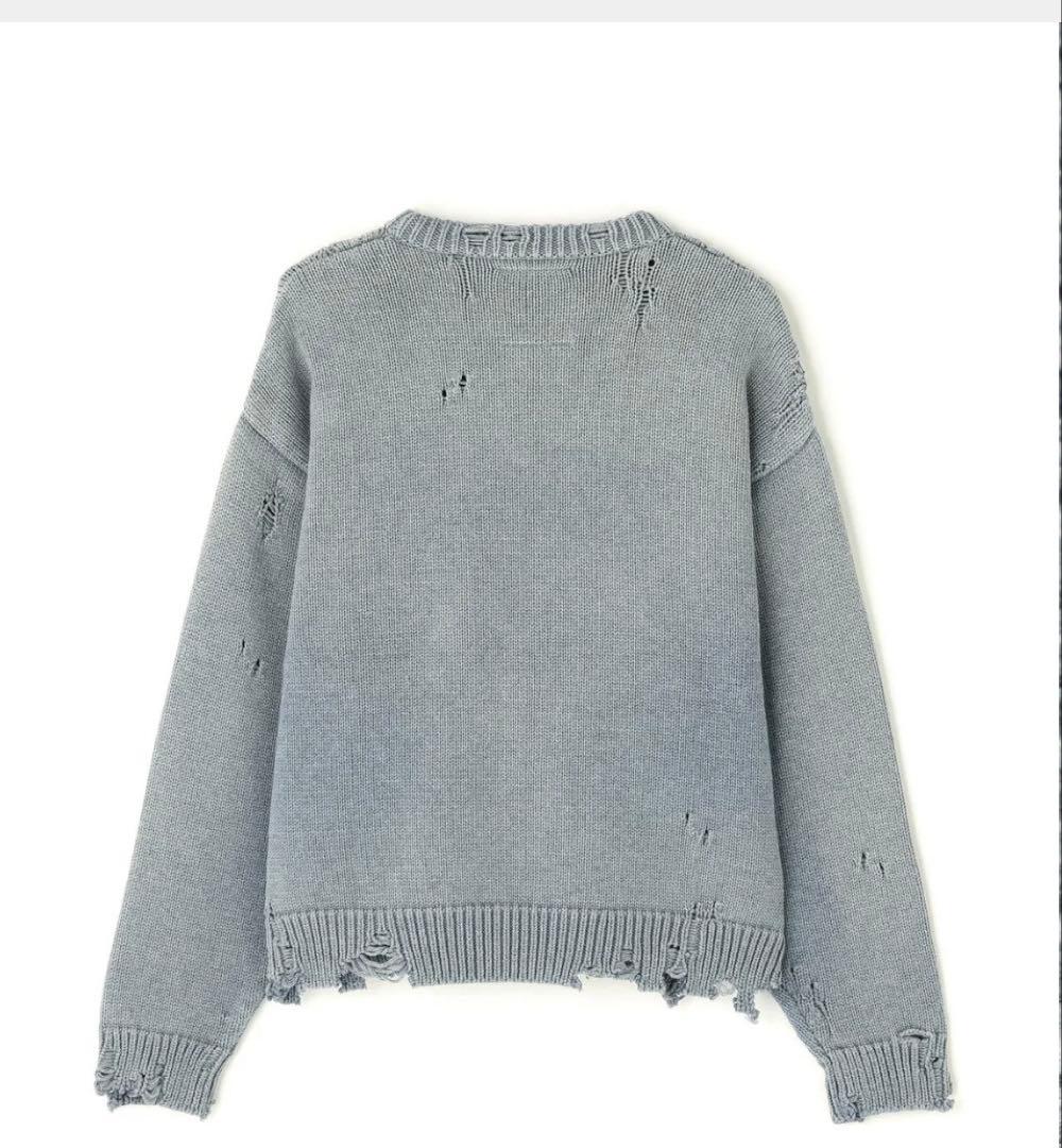 最終値下げ メゾンミハラヤスヒロ　クジラ刺繍ダメージセーター