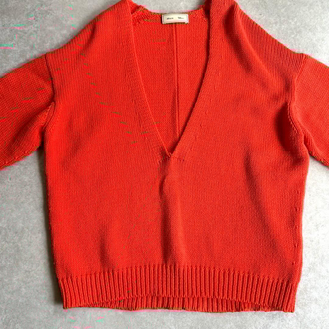 美品 エブール ロンハーマン別注 カシミヤレイヤードニット 深Vネック 2024