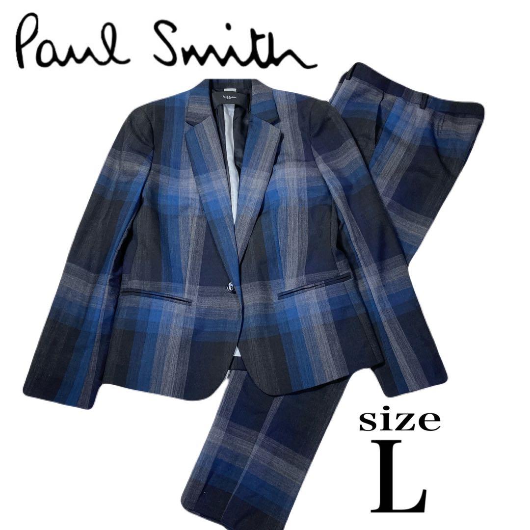 極美品　ポールスミスブラック　チェック柄　サイズ40(L)