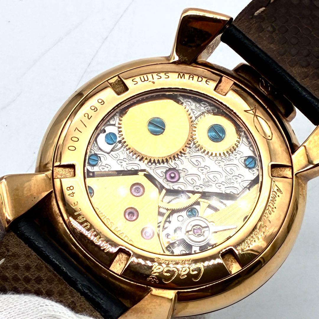 極美品 ガガミラノ マヌアーレ48 チェス 限定299本 7番 ゴールド 稼動品