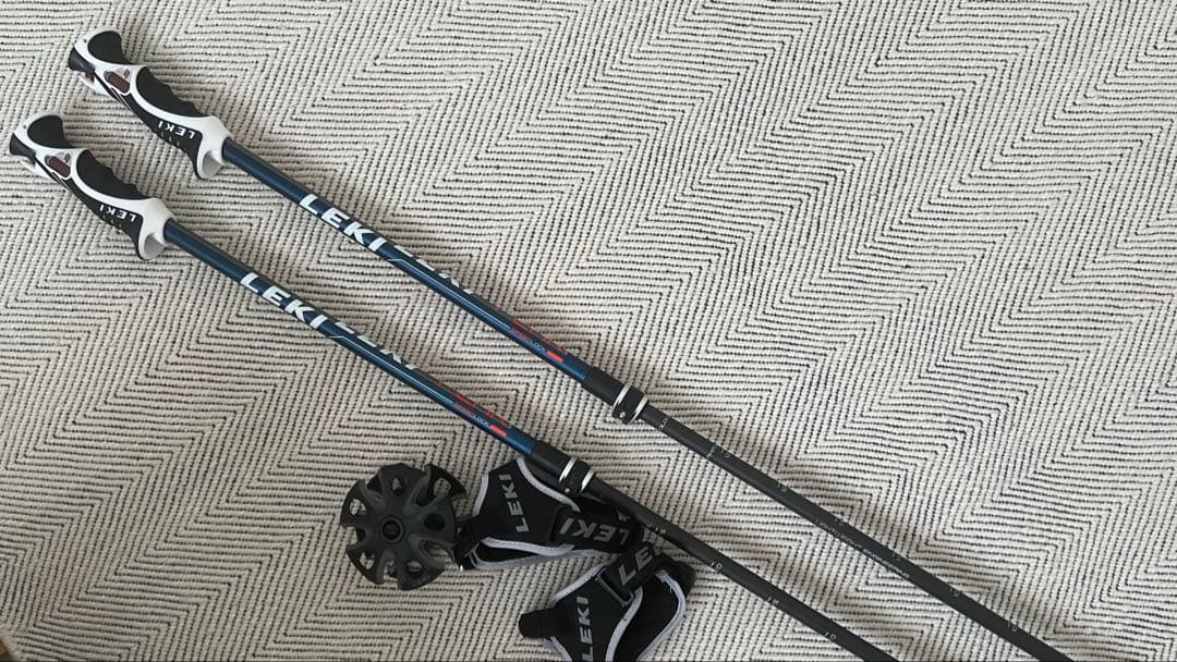【美品】LEKI スキーストック 伸縮式 トリガーシステム