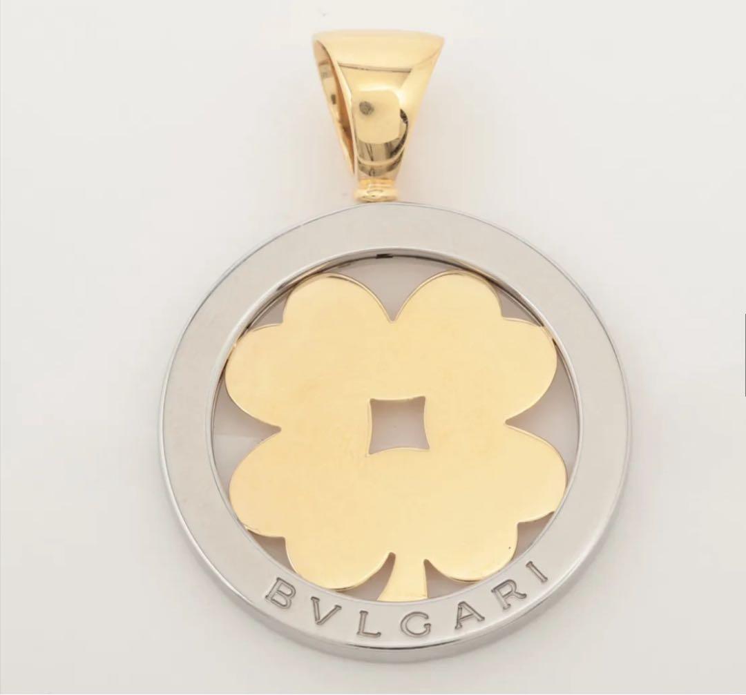 ブルガリ トンド クローバー ネックレストップ 750(YG)×SS