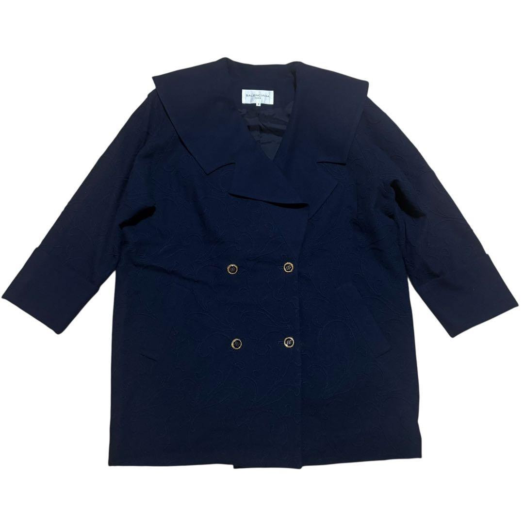 BALENCIAGA PARIS ヴィンテージ 構築 ウールコート 金ボタン