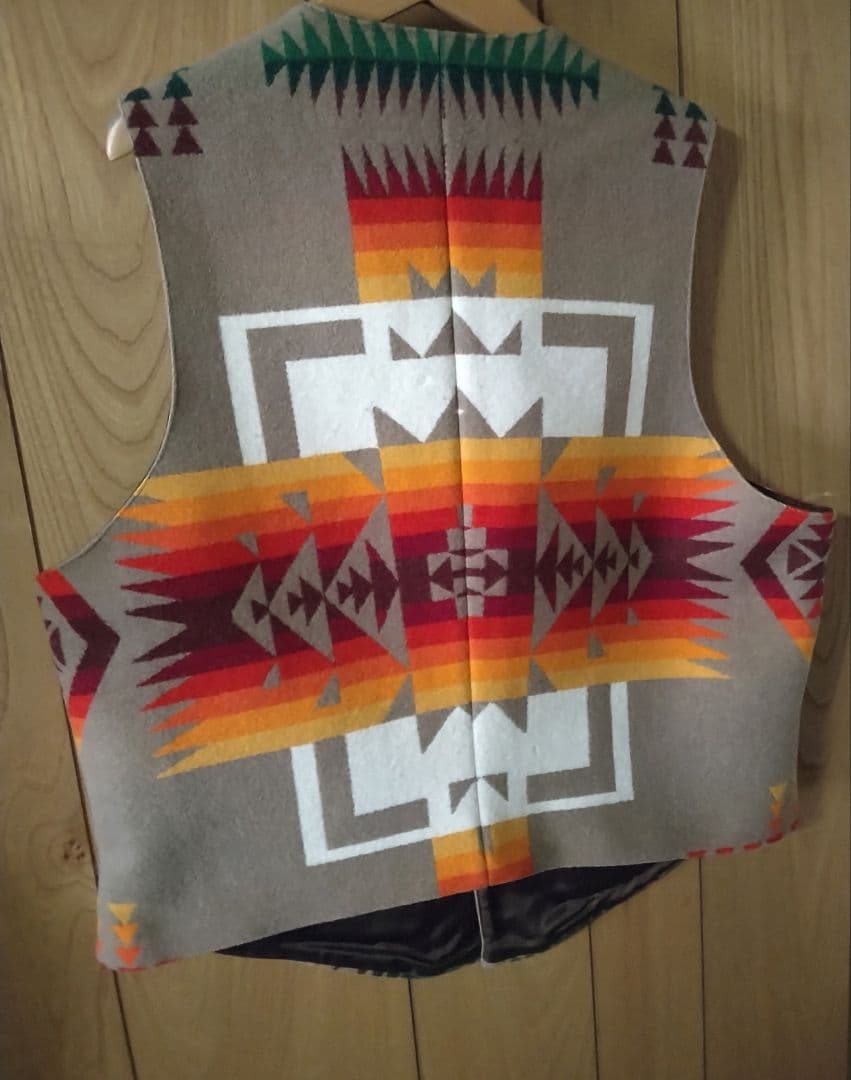 ✨【USA製 L】ペンドルトン ネイティブ柄 ウールベスト ウエスタン