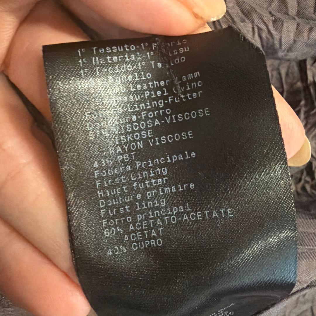 【新品】GIORGIO ARMANI 黒タグ レザーテーラードジャケット