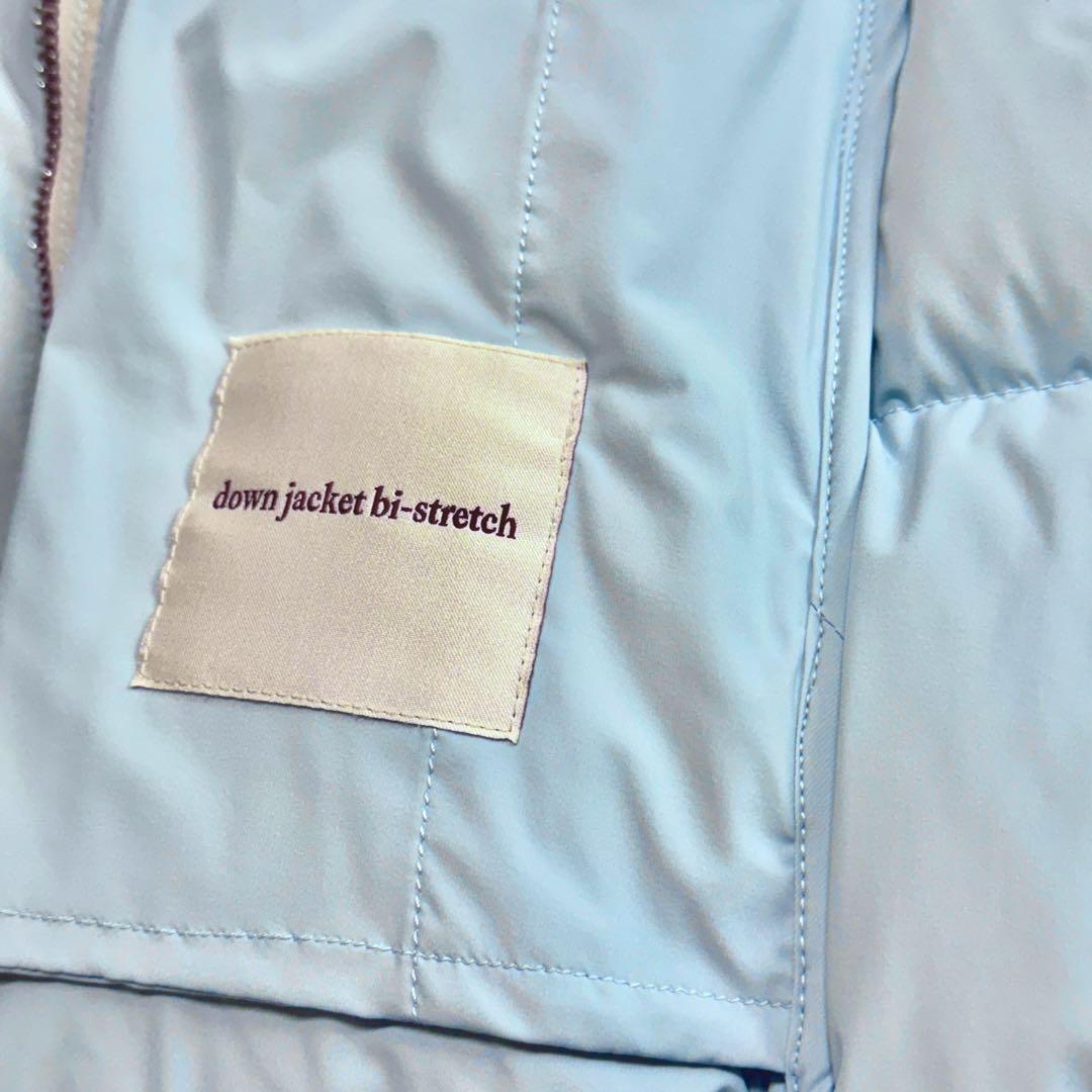 R*I様 良品 MaxMara ストレッチ ダウンコート水色 フーデット ファー