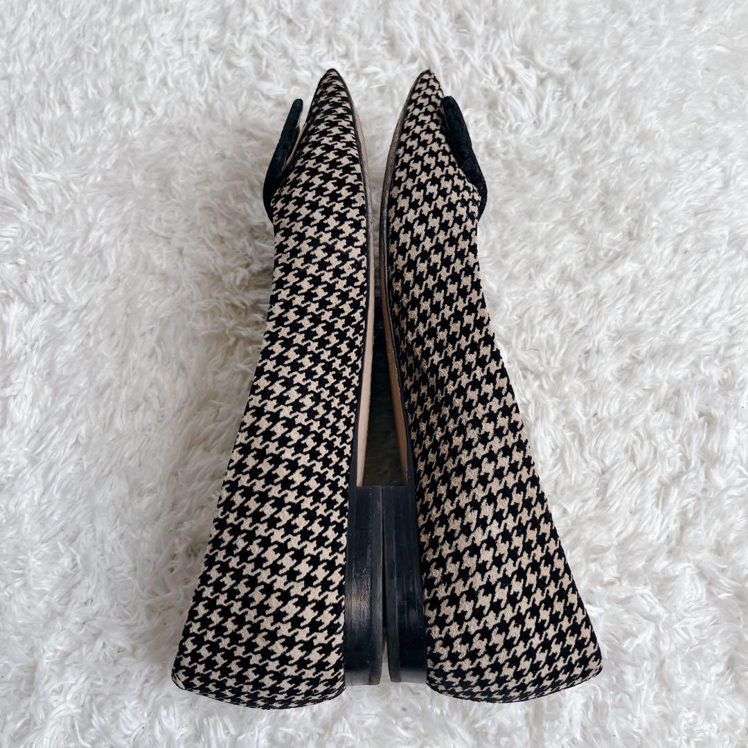 良品 ペリーコ パンプス アネッリ フィッビア 千鳥格子 フラット バックル