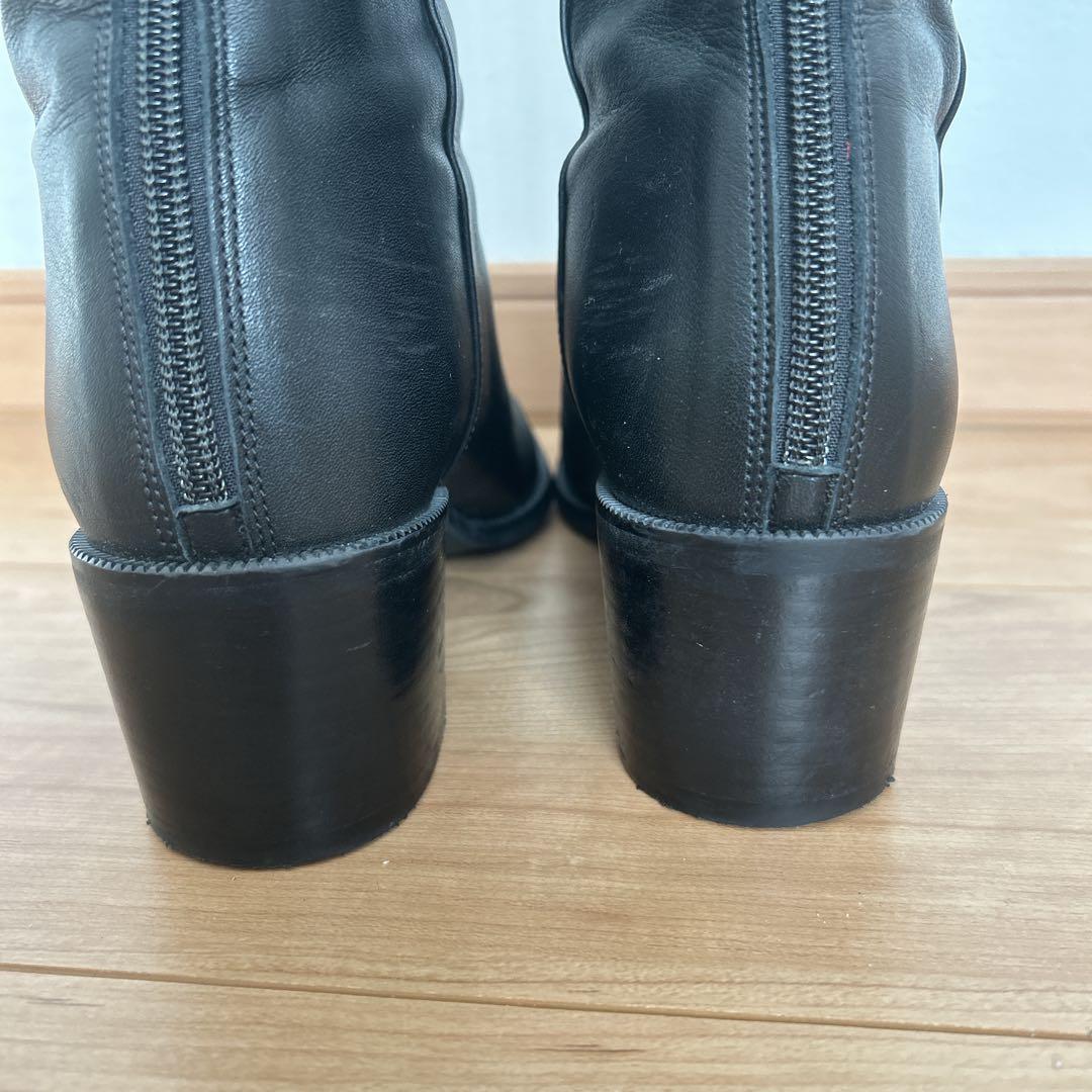 ダイアナ　24.5 ブラックレザー ニーハイブーツ
