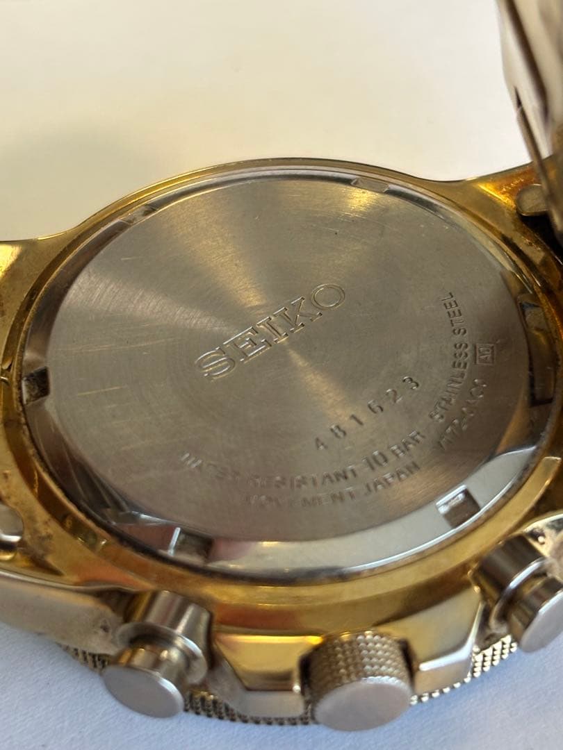 【美品箱付】SEIKO クロノグラフ セイコー ソーラー メンズ 腕時計