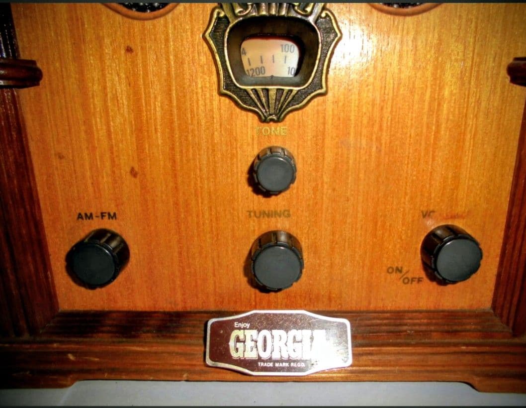 値引交渉OK‼️動作確認済ジョージア アンティーク調ラジオ非売品 ノベルティ