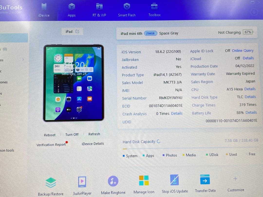 iPad本体 Ipad mini 6 - 256GB Y4JL2