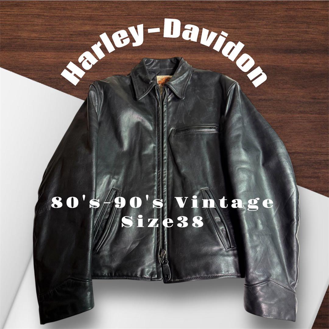 Vintage ハーレーダビッドソン　シングルライダースジャケット　サイズ38