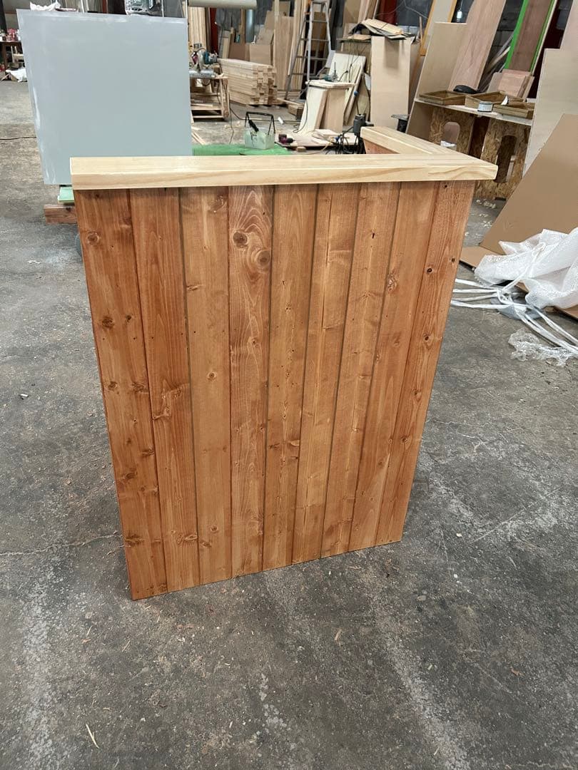 現品処分品　壁付け　L字　レジカウンター