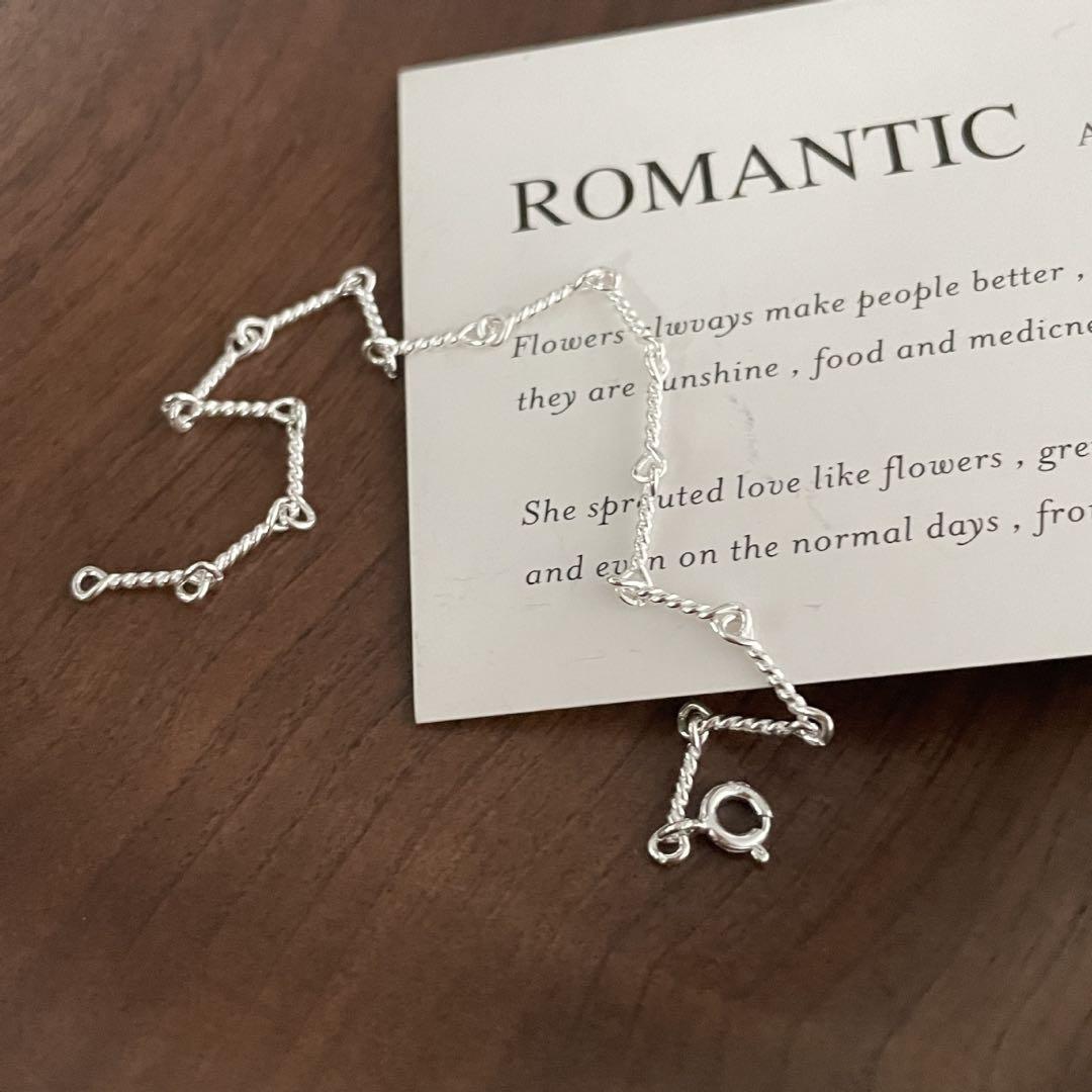 ツイスト チェーン ブレスレット アンクレット シルバー silver 925