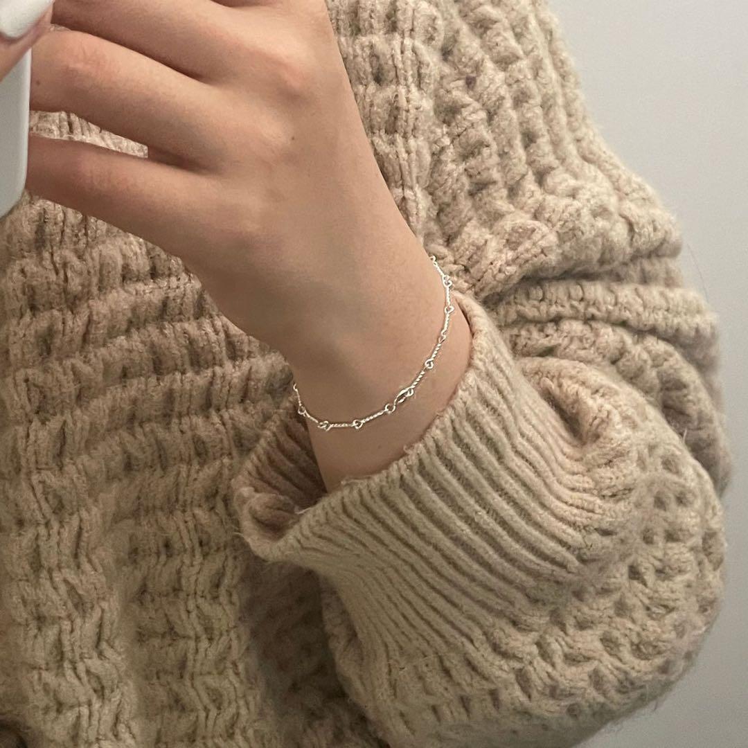 ツイスト チェーン ブレスレット アンクレット シルバー silver 925