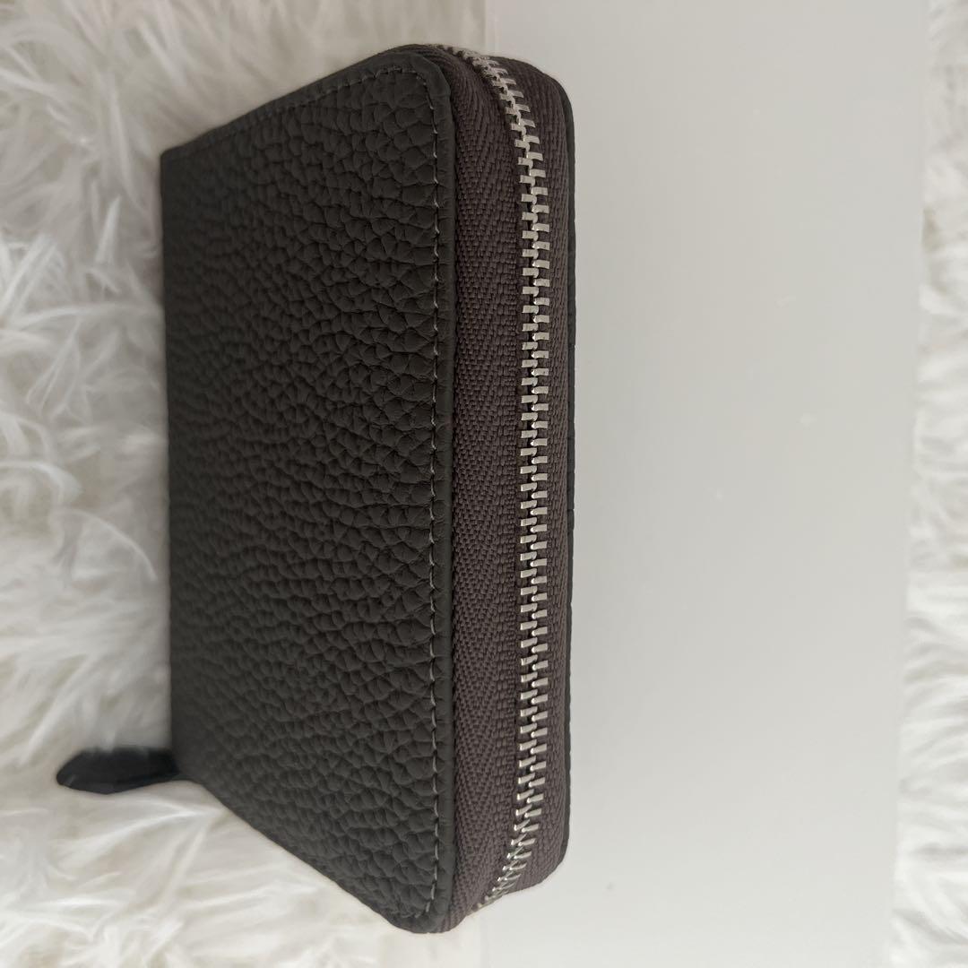 新品同様✨ボナベンチュラ スモール ラウンドジップ ウォレット [グレー ]