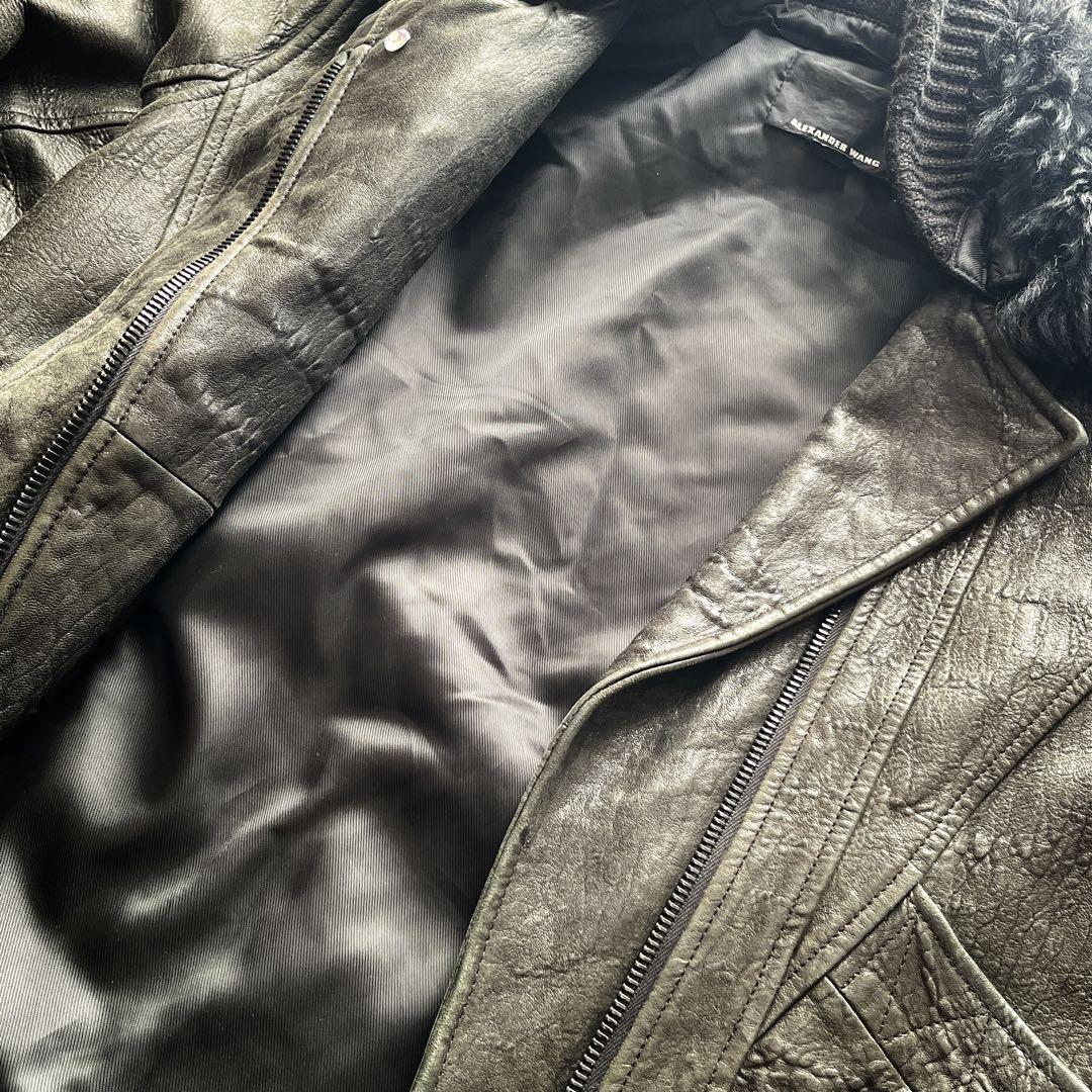 00s alexander wang 3wayレザージャケット 短丈　g-1