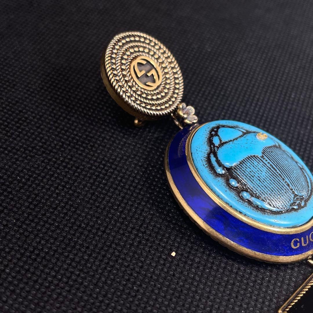 【希少】GUCCI グッチ　ピアス　スカラベ　片方#A-225