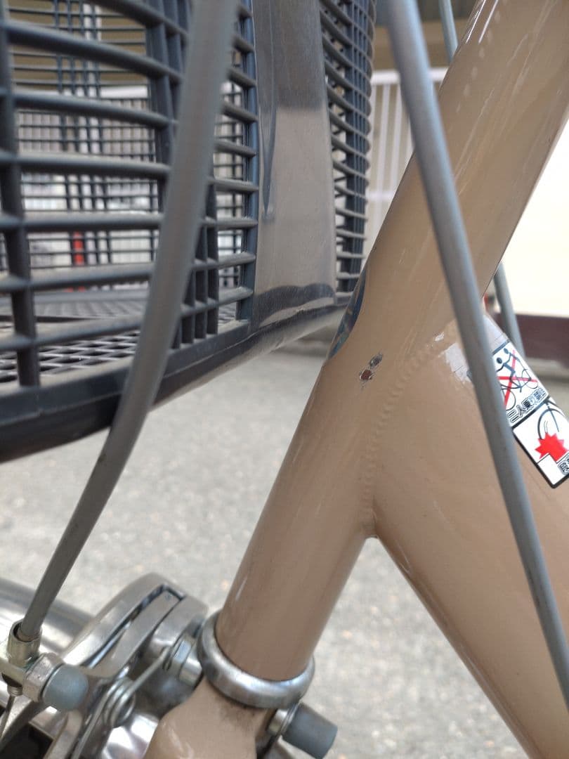高齢者用自転車　サギサカ　こげーる ベージュ 前面バスケット付き