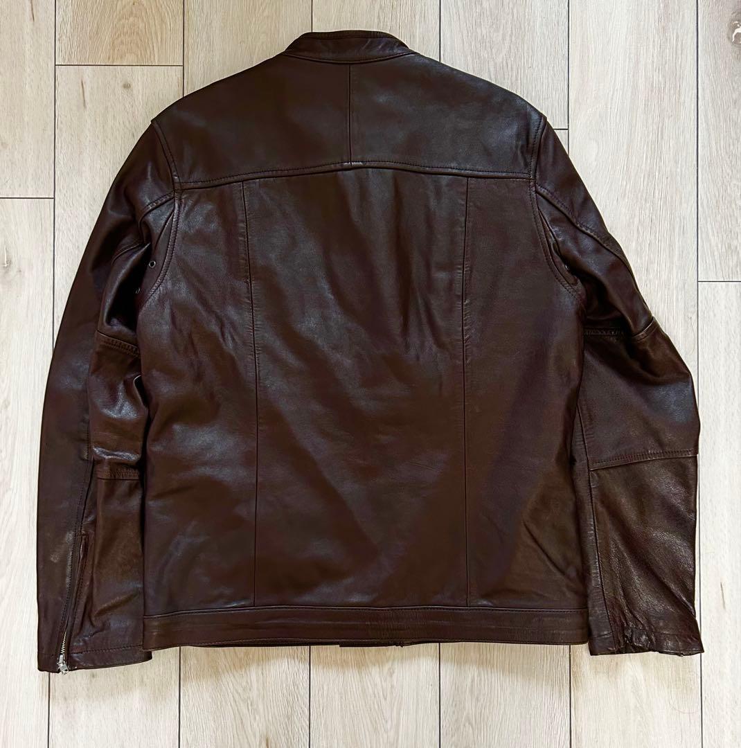 Paul Smith ダークブラウン シングルライダース　XL