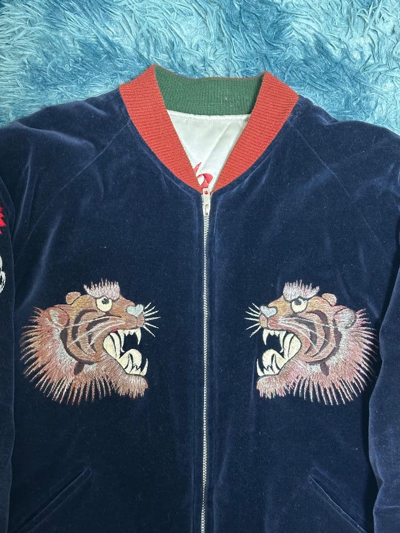 【激レア】90's 別珍 テーラー東洋 M品番 スカジャン 赤虎 赤龍 赤鷹