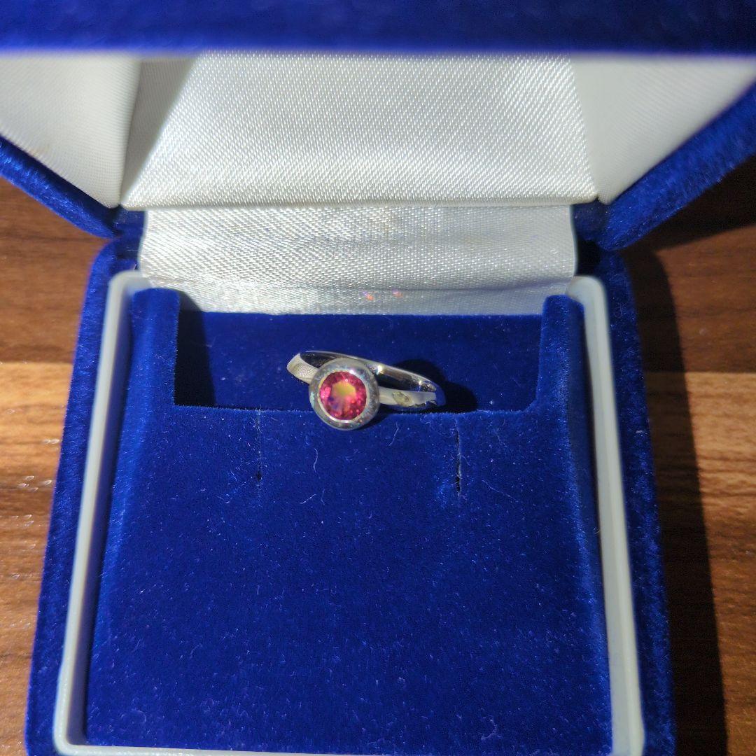 ぴ*の様 プラチナリング　ピンク石