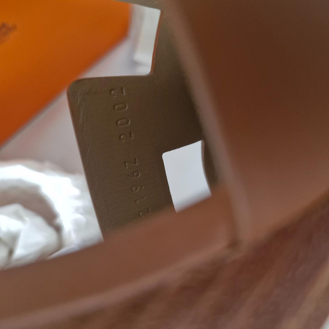 エルメス　レジェンド　サンダル　36 １/2　ゴールド　ブラウン