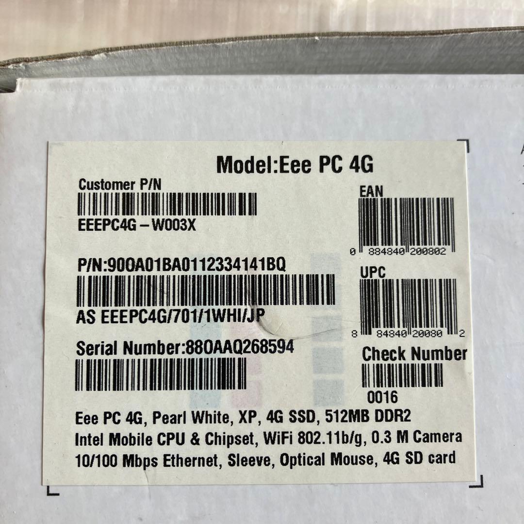 ASUS Eee PC 4G 新古