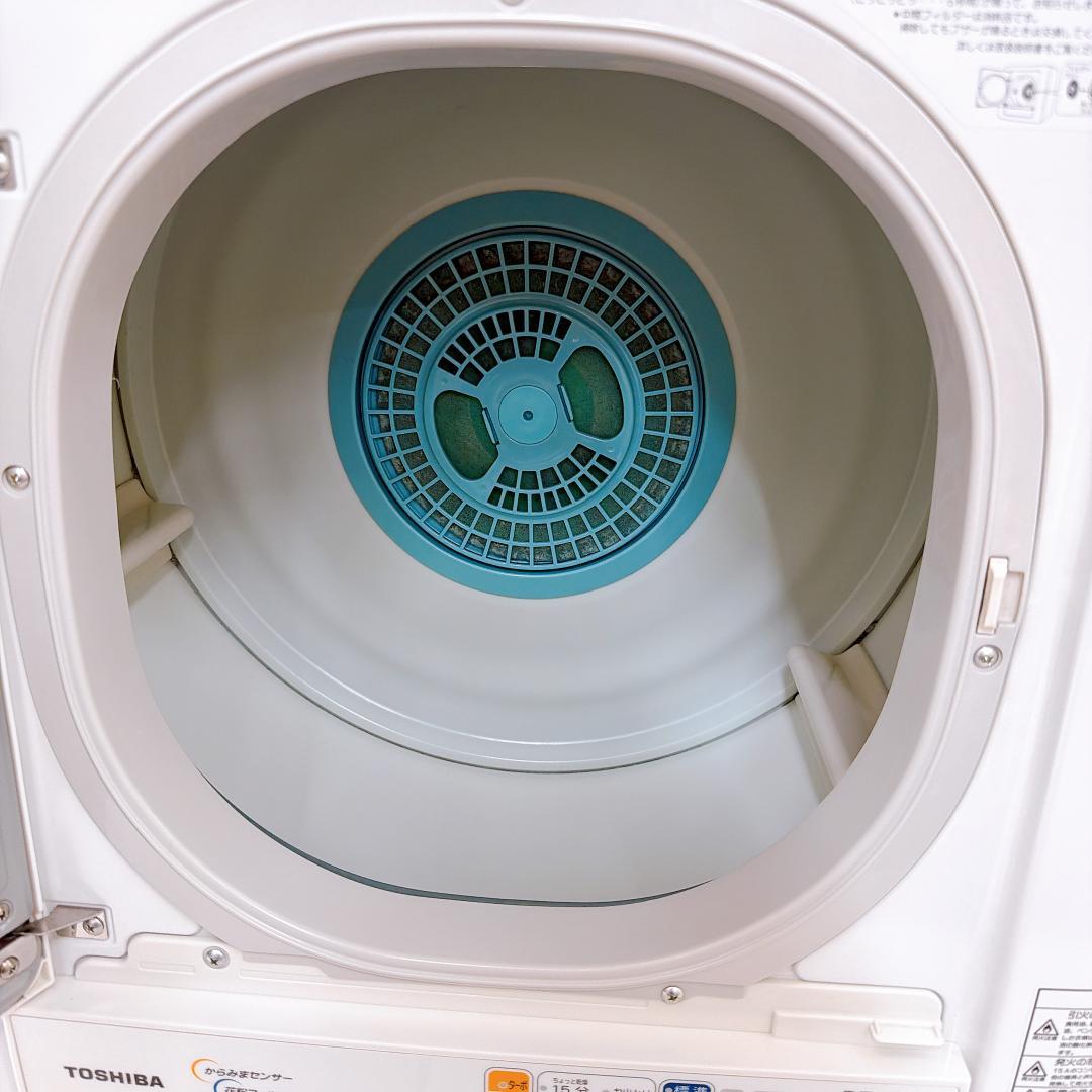 【美品】東芝 衣類乾燥機 ED-45CW 乾燥容量4.5kg ピュアホワイト