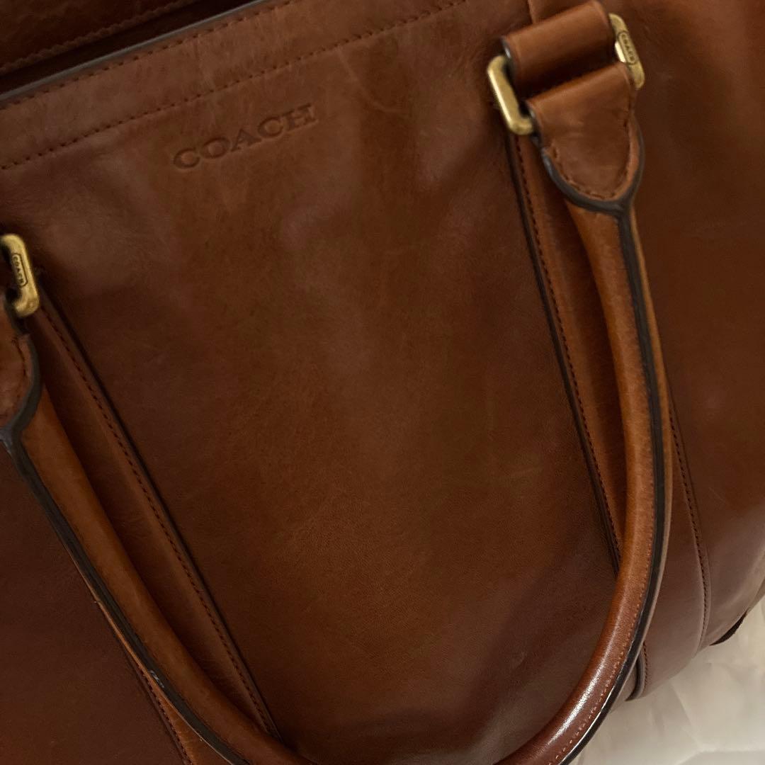 COACH ブラウン レザー トートバッグ
