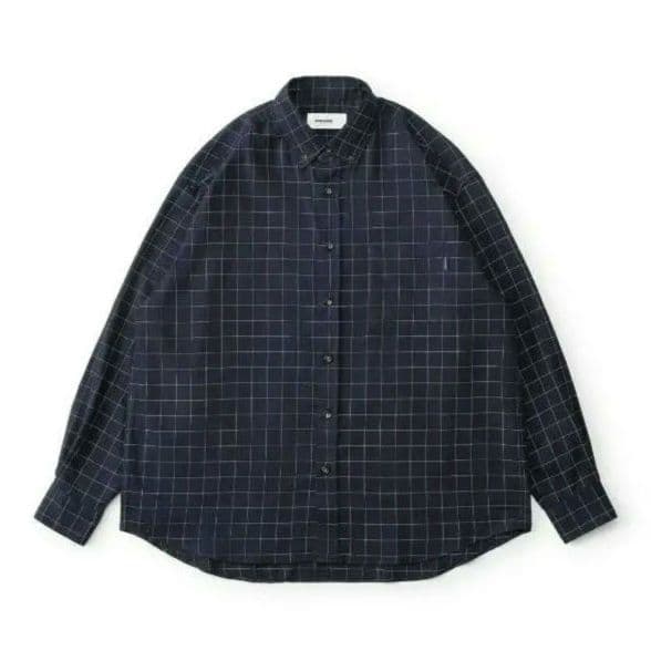 everyone バックロゴ チェック シャツ XL ネイビー 新品未使用