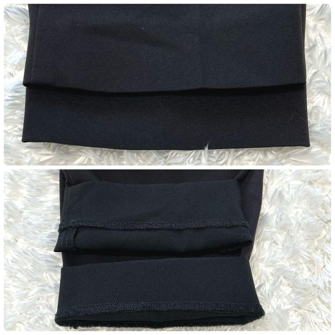 【美品】　PLST　パンツスーツ　オフィスカジュアル　ノーカラー　スラックス　黒