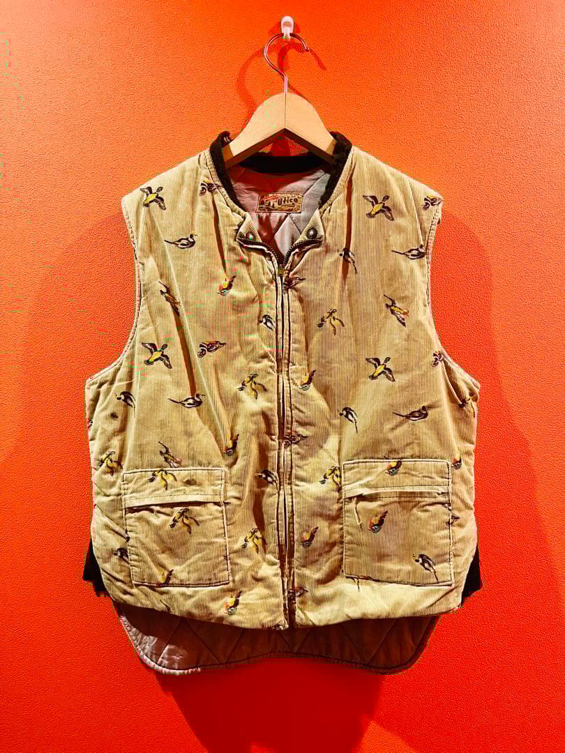special Duxbak コーデュロイ　総柄　ベスト　vintage 50s