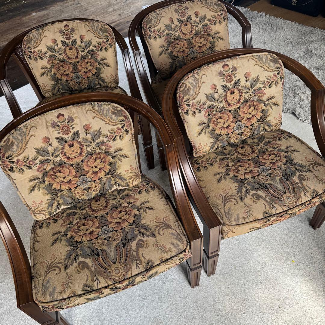 美品★最高級アームチェア★カリモクdomani/ドマーニ 4脚セット　椅子　②