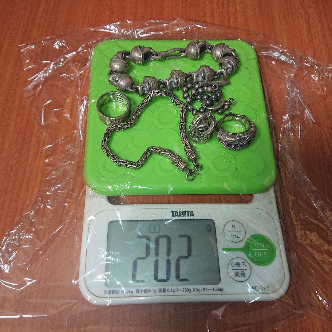 メンズシルバー アクセサリー202gまとめ