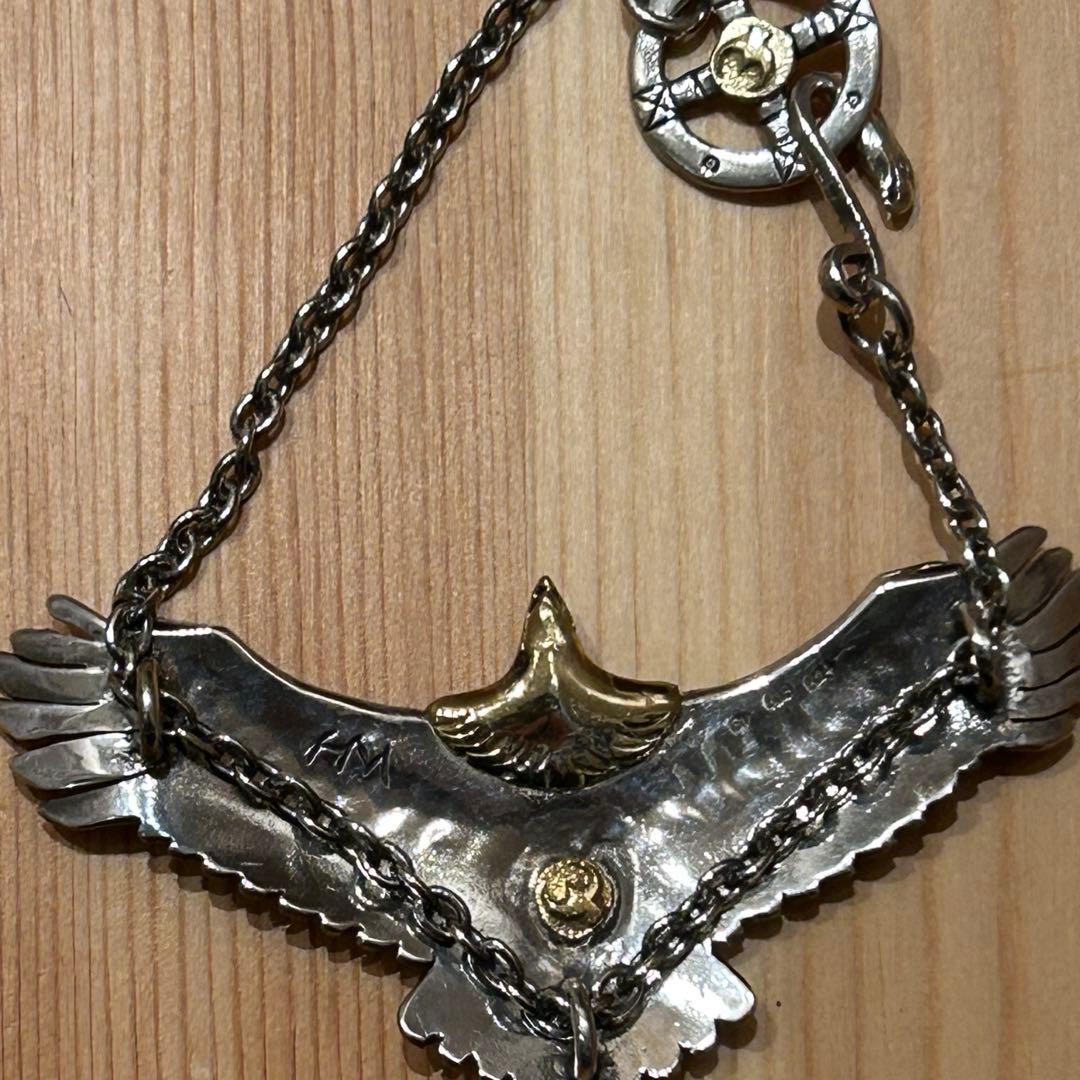 MOTO レザー シルバー 大イーグル ネックレス