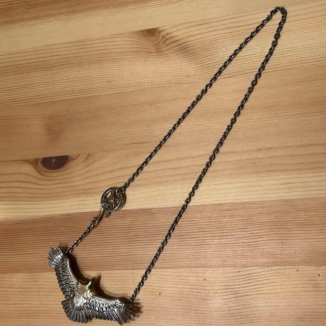 MOTO レザー シルバー 大イーグル ネックレス