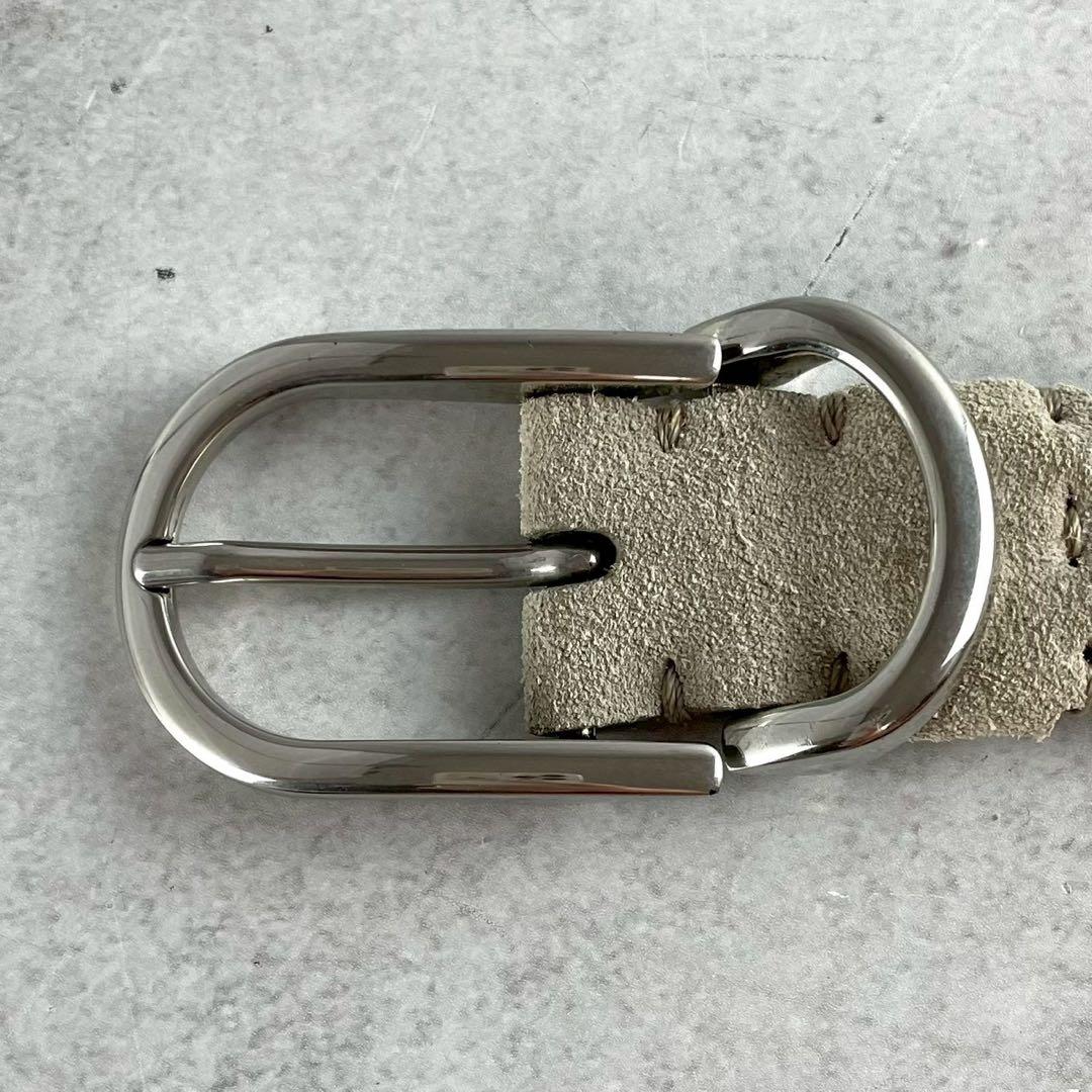 【美品/付属品完備】ブルネロクチネリ レザー ベルト スエード ベージュ系