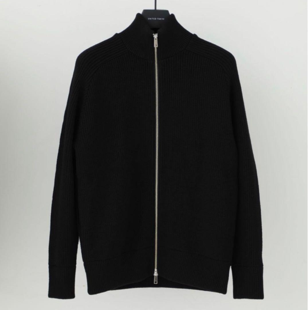 ユナイテッドトウキョウの17AWウールリブジップドライバーズニット