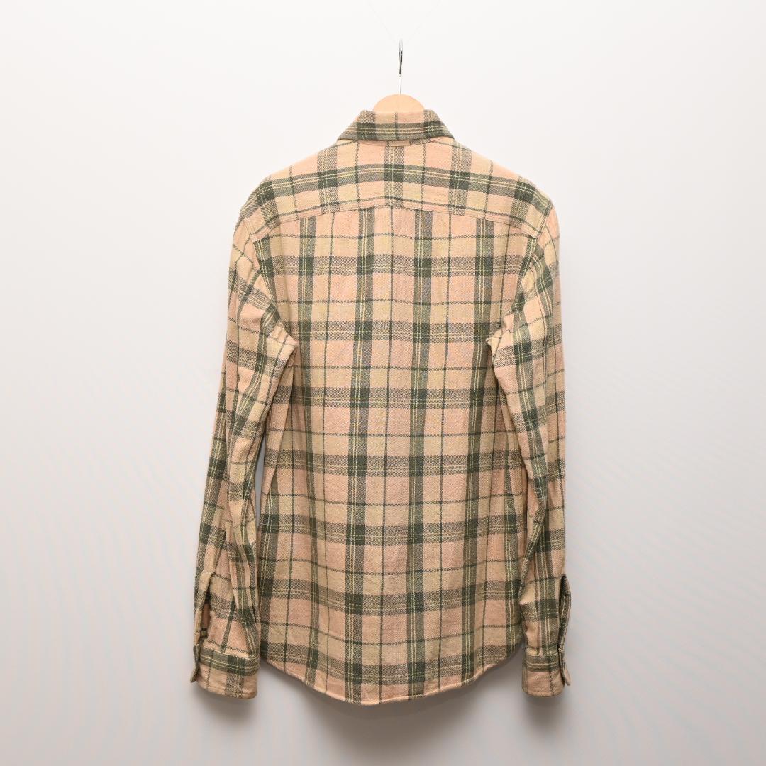 RRL ダブルアールエル 長袖 ネルシャツ チェック XS ベージュ