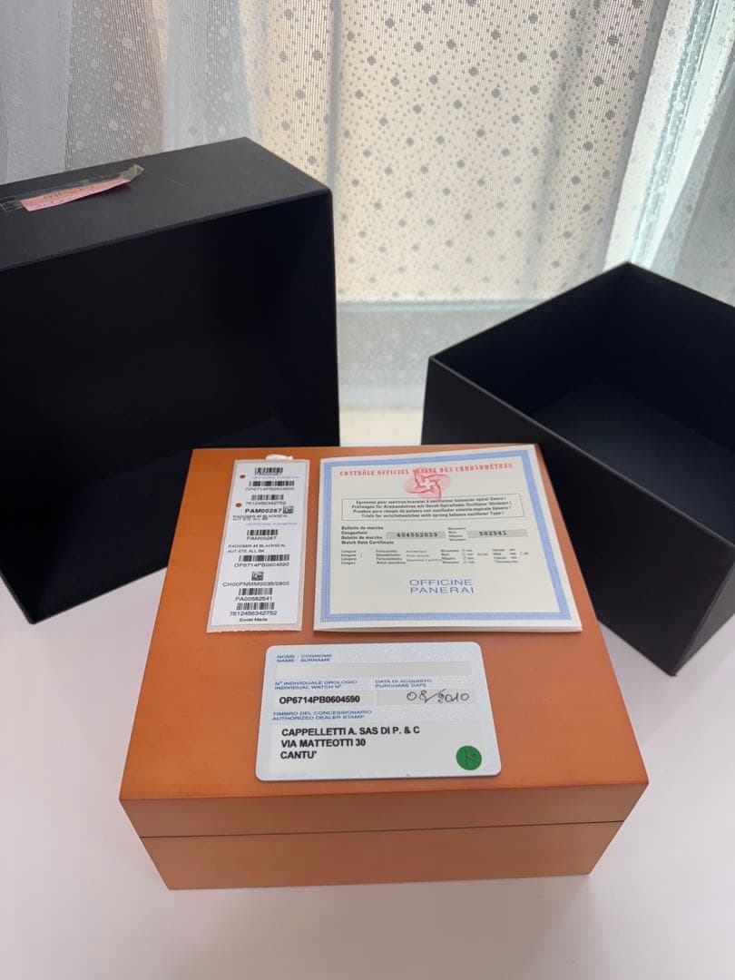 パネライ　箱、付属品など