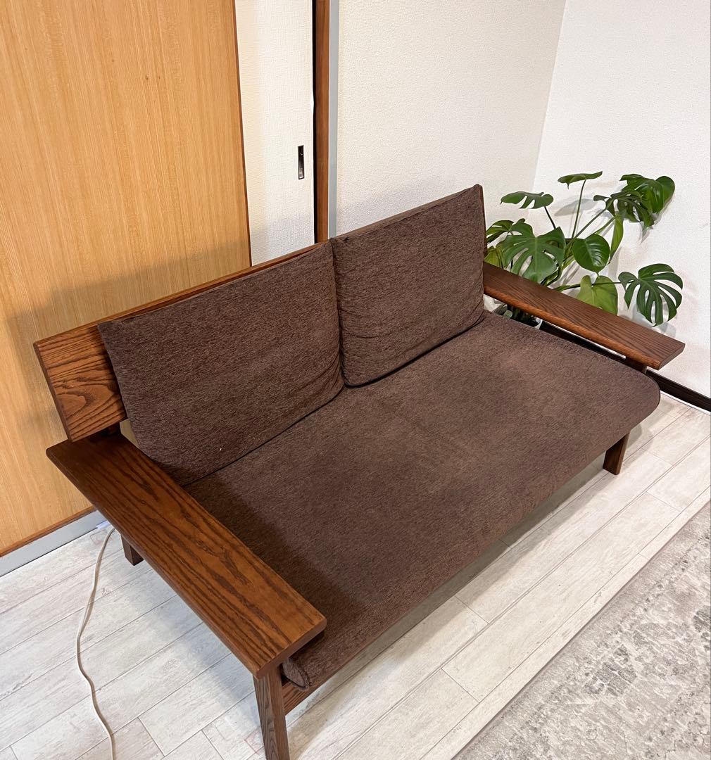 飛騨産業 rk118 両肘付　2人掛けソファ　森のことば