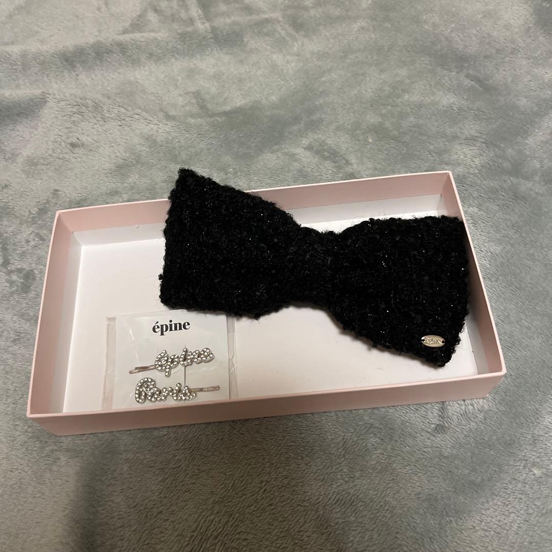 ヘアアクセサリー epine barrette & Pin set box black