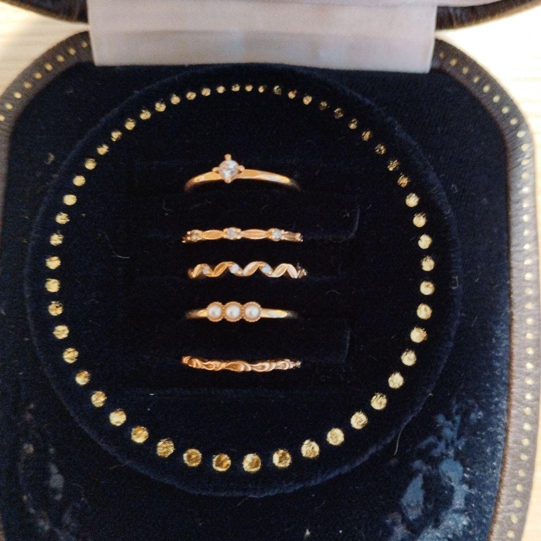 ♠2/15迄値下♠アガット　2009クリスマス限定　5連リング　＃7号