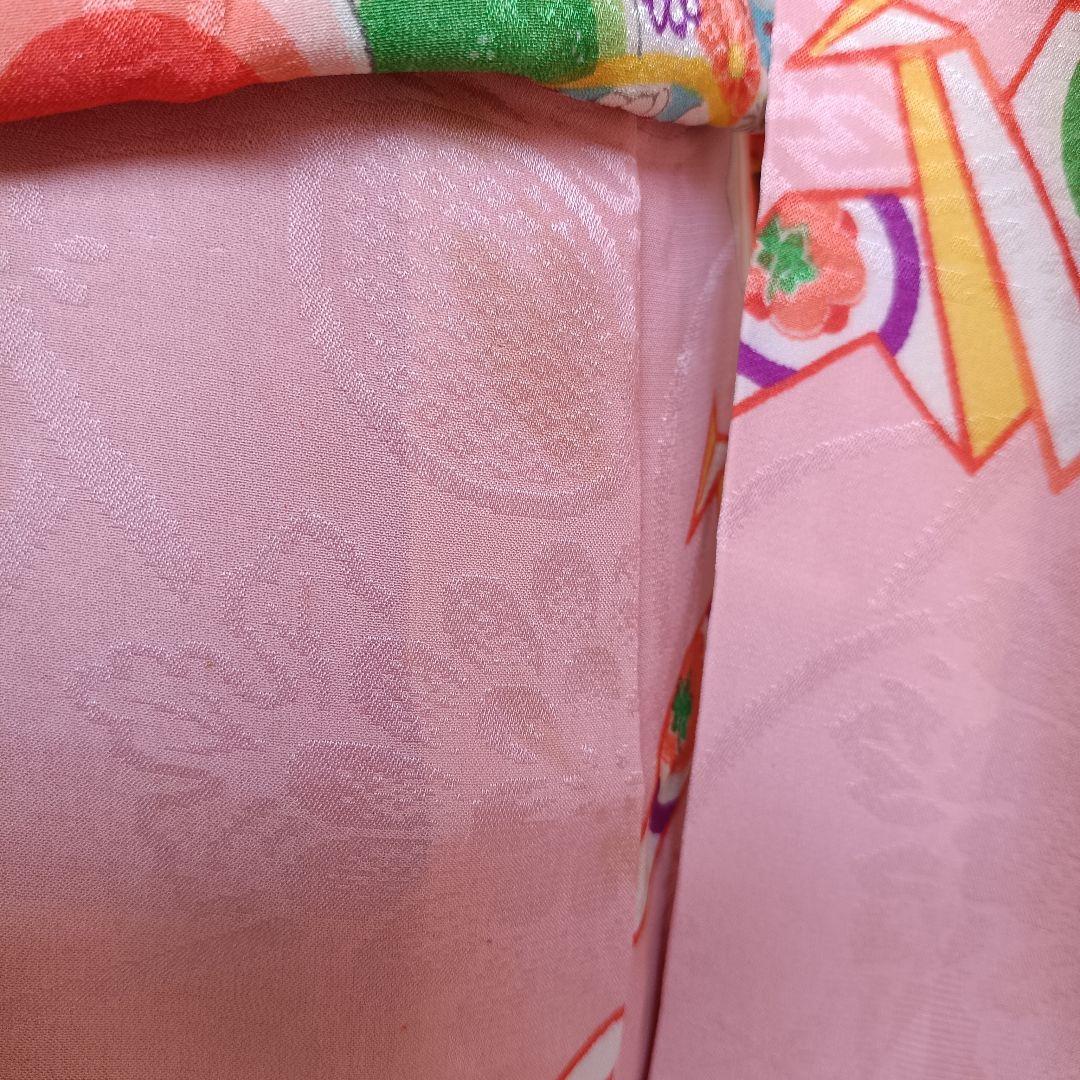 アンティークピンクの着物に作り帯セット